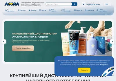 Снимок главной страницы agoracompany.ru