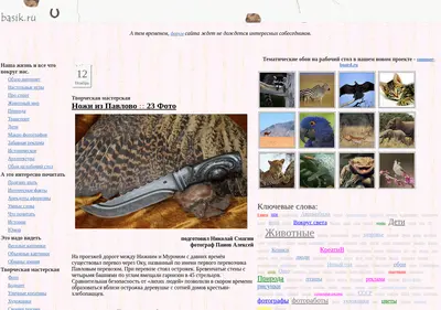 Снимок главной страницы basik.ru