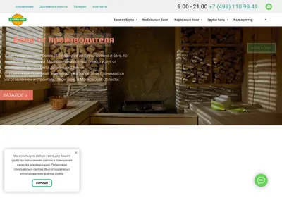 Снимок главной страницы bani-pro.ru