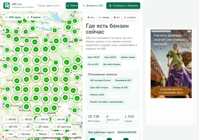Снимок главной страницы azs-live.ru