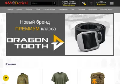 Снимок главной страницы av-tactical.ru