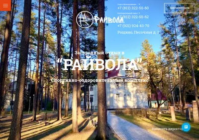 Снимок главной страницы raivola.spb.ru