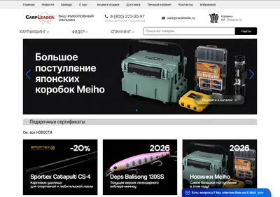 Снимок главной страницы carpleader.ru