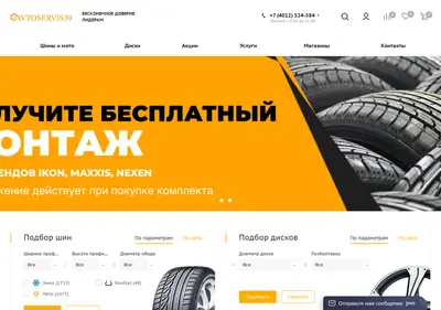 Снимок главной страницы avtoservis39.ru