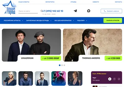 Снимок главной страницы bigcitystar.ru
