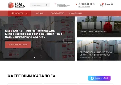 Снимок главной страницы bazabloka.ru