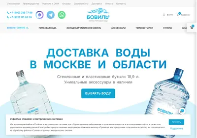 Снимок главной страницы bovil.ru