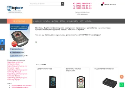 Снимок главной страницы bughunter.ru
