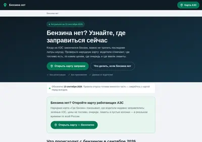 Снимок главной страницы benzina-net.ru