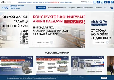 Снимок главной страницы atesy.ru