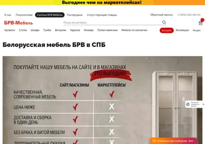 Снимок главной страницы brwmebelspb.ru