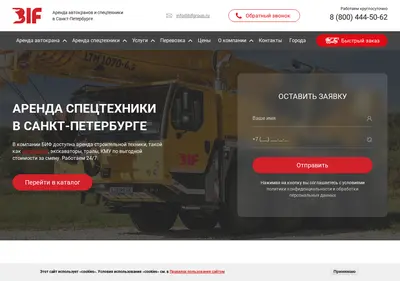 Снимок главной страницы bifgroup.ru