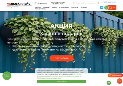 Снимок главной страницы alfaplace.ru