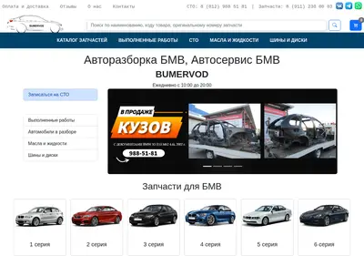 Снимок главной страницы bumervod.ru