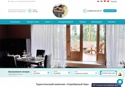 Снимок главной страницы borhotel58.ru