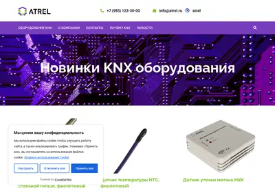 Снимок главной страницы atrel.ru