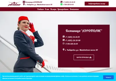 Снимок главной страницы aeropolisdv.ru