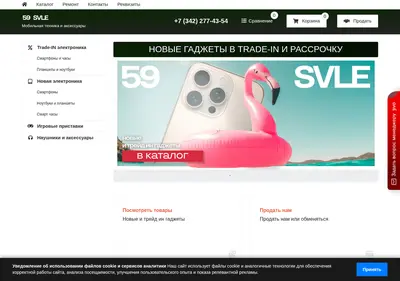 Снимок главной страницы 59sale.ru