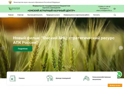 Снимок главной страницы anc55.ru