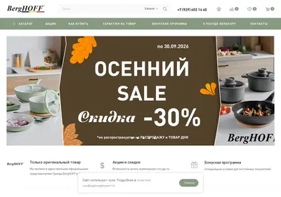 Снимок главной страницы berghoff.ru