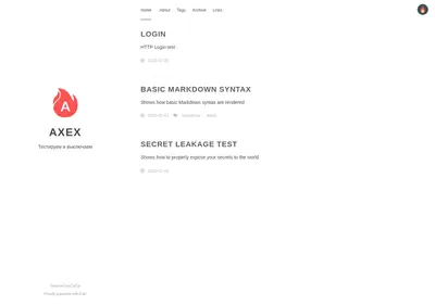 Снимок главной страницы axex.ru