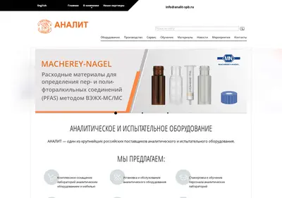 Снимок главной страницы analit-spb.ru