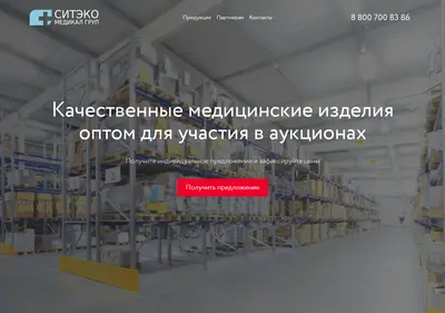 Снимок главной страницы siteco.su