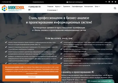 Снимок главной страницы babok-school.ru