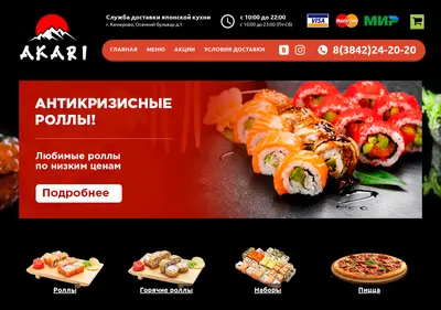 Снимок главной страницы akari42.ru