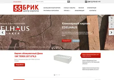 Снимок главной страницы brick55.ru
