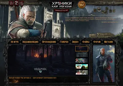 Снимок главной страницы witcher.net.ru