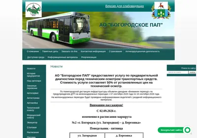 Снимок главной страницы bgpap.ru