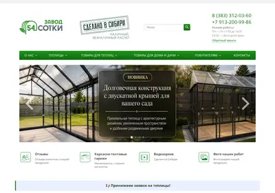 Снимок главной страницы 54sotki.ru