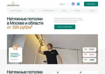 Снимок главной страницы bosspotolki.ru
