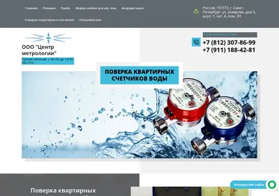 Снимок главной страницы centrmetrology.ru