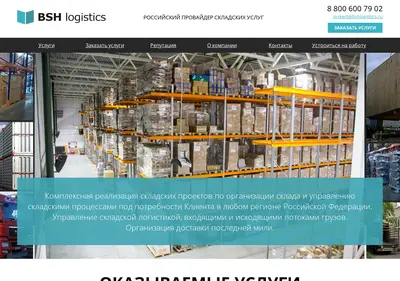 Снимок главной страницы bshlogistics.ru