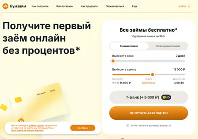 Снимок главной страницы boomzaim.ru