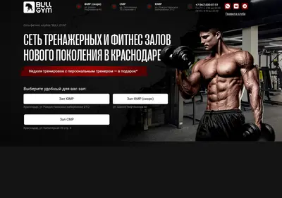Снимок главной страницы bull-gym.ru