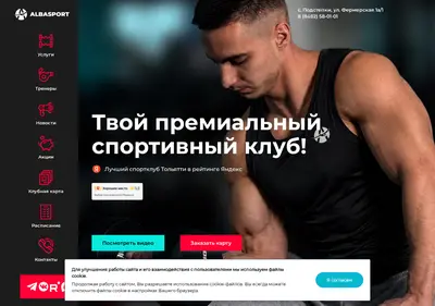 Снимок главной страницы albasport.ru