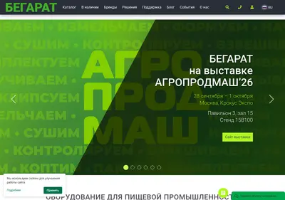 Снимок главной страницы begarat.ru