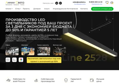 Снимок главной страницы aceled.ru
