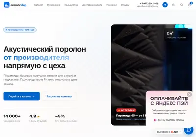 Снимок главной страницы acousticshop.ru