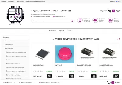 Снимок главной страницы arkion.ru
