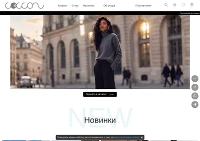Снимок главной страницы bycoccon.ru