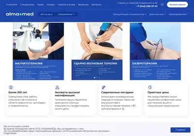 Снимок главной страницы almamed-perm.ru