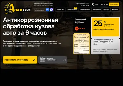 Снимок главной страницы ankytec.ru