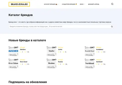 Снимок главной страницы brand-zona.ru