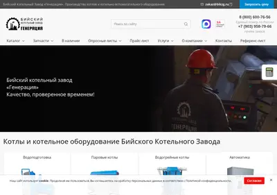 Снимок главной страницы bikzg.ru