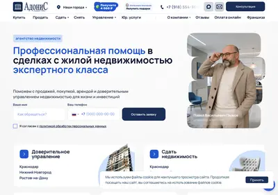 Снимок главной страницы an-adonis.ru