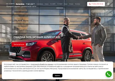 Снимок главной страницы chery-service-spb.ru